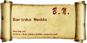 Barinka Nedda névjegykártya